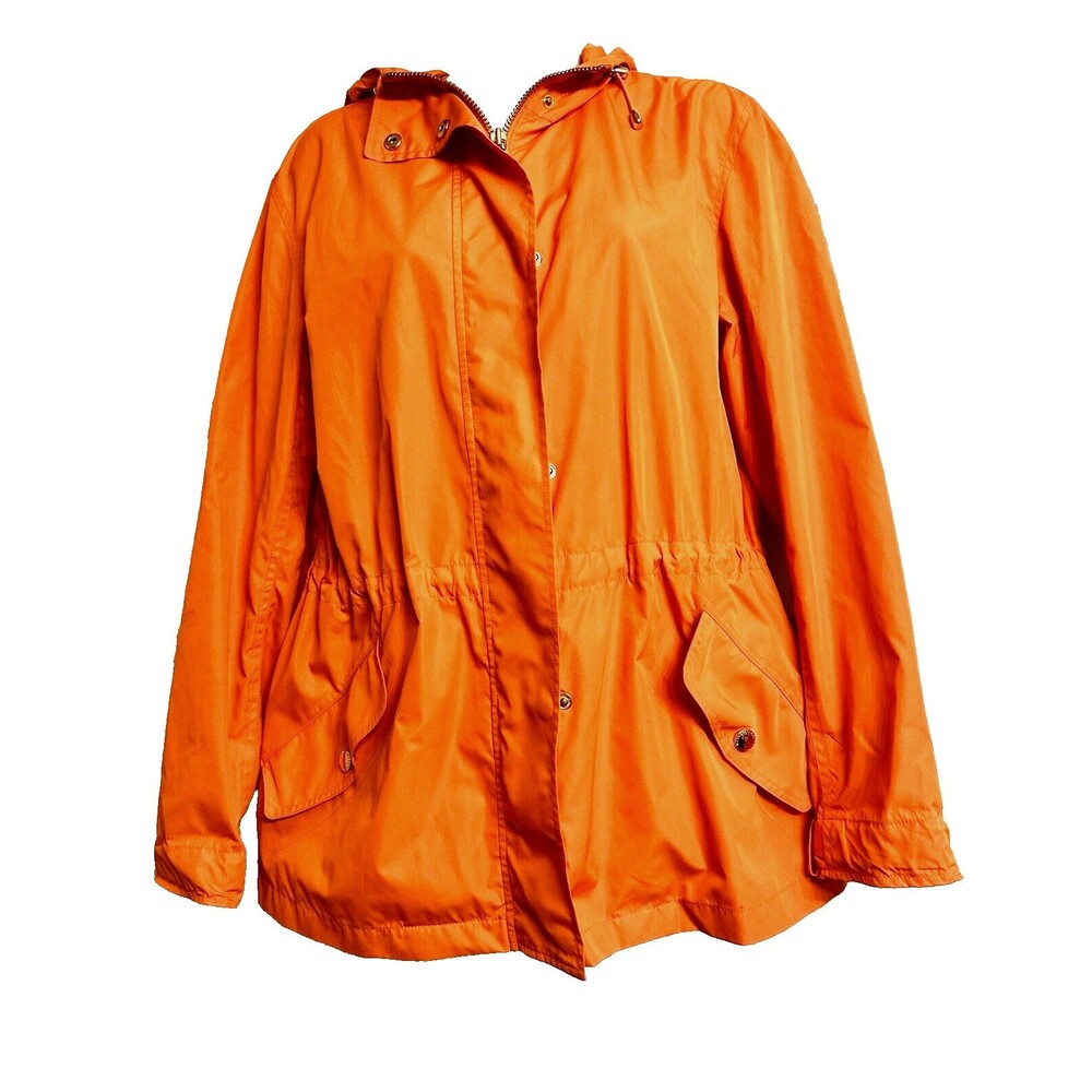 Lauren Ralph Lauren Women Hooded Rain Boat Windbreaker Medium Full Zip Jacket